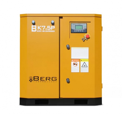 Винтовой компрессор BERG с ременным приводом ВК-7.5Р 8 бар (IP54) - интернет-магазин промышленного оборудования «Дюкон»