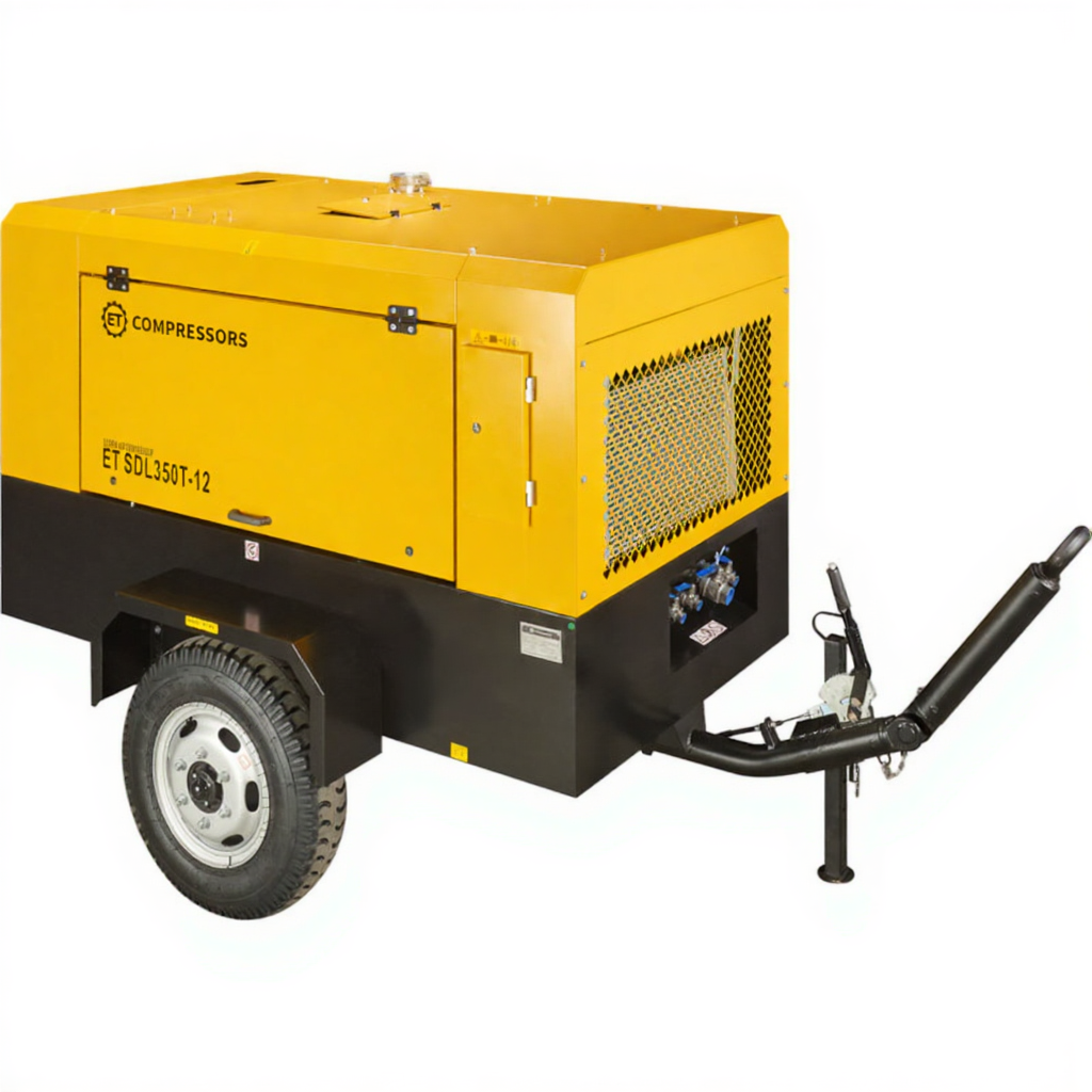 Дизельный передвижной компрессор ET-Compressors на шасси ET SDL 350T-12 с охладителем и предпусковым подогревателем - интернет-магазин промышленного оборудования «Дюкон»