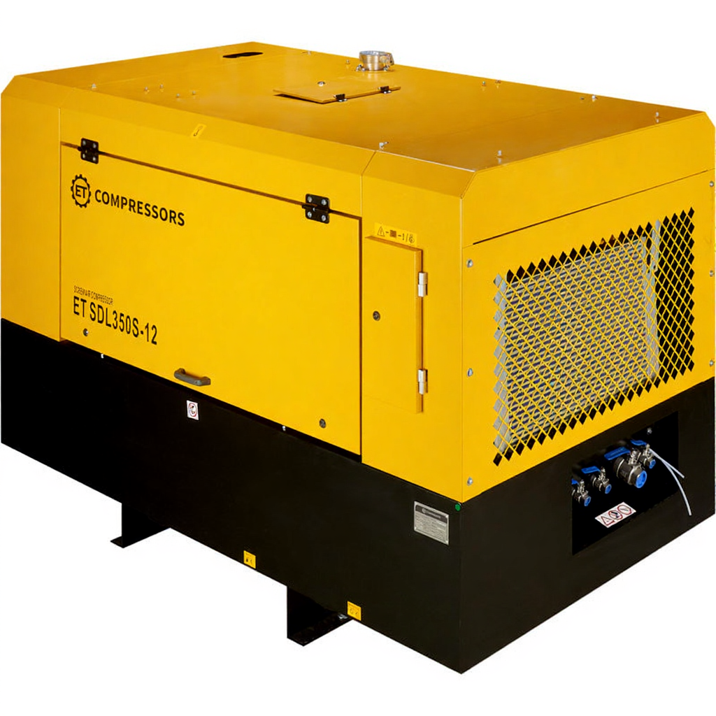 Дизельный передвижной компрессор ET-Compressors ET SDL 350S-12 с охладителем и предпусковым подогревателем - интернет-магазин промышленного оборудования «Дюкон»