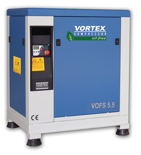 Безмасляный винтовой компрессор Vortex VOFS 5.5 8 бар - интернет-магазин промышленного оборудования «Дюкон»