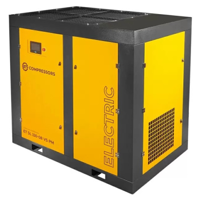 Винтовой компрессор ET-Compressors с частотным регулированием производительности и двигателем на постоянных магнитах ET SL 132 VS PM (IP55) 8 бар - интернет-магазин промышленного оборудования «Дюкон»