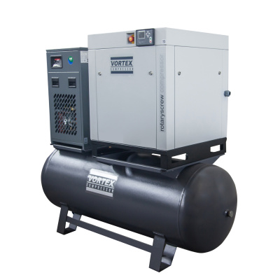Винтовой компрессор на ресивере с осушителем  Vortex MCVD 4 7.5 бар - интернет-магазин промышленного оборудования «Дюкон»