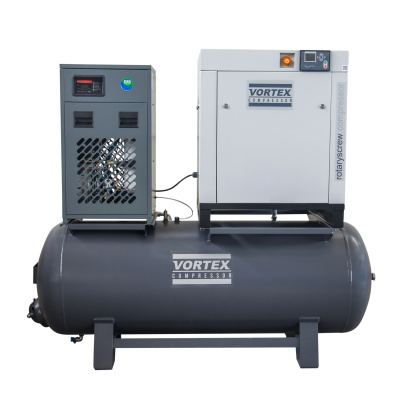 Винтовой компрессор на ресивере с осушителем  Vortex MCVD 7.5 10 бар - интернет-магазин промышленного оборудования «Дюкон»