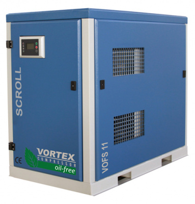 Безмасляный винтовой компрессор Vortex VOFS 11 8 бар - интернет-магазин промышленного оборудования «Дюкон»