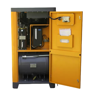 Винтовой компрессор ET-Compressors без муфты с частотным регулированием производительности и двигателем на постоянных магнитах вертикальное исполнение на ресивере 130 л ET SL 7,5 D VS PM V (IP23) 13 бар - интернет-магазин промышленного оборудования «Дюкон»