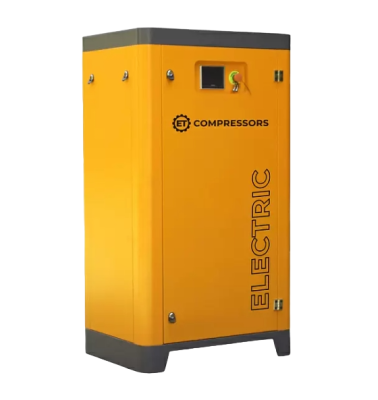 Винтовой компрессор ET-Compressors без муфты с частотным регулированием производительности и двигателем на постоянных магнитах вертикальное исполнение на ресивере 130 л ET SL 7,5 D VS PM HAB Z (IP23) V с блоками Hanbell AB 10 бар - интернет-магазин промышленного оборудования «Дюкон»