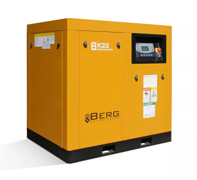 Винтовой компрессор BERG с прямым приводом ВК-22 8 бар (IP23) - интернет-магазин промышленного оборудования «Дюкон»