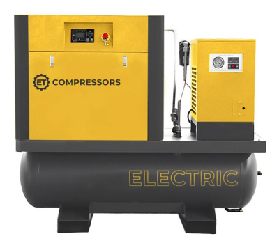Винтовой компрессор ET-Compressors на ресивере с осушителем и 3-мя фильтрами ET SL 30-08-500 ES (IP55) 8 бар - интернет-магазин промышленного оборудования «Дюкон»